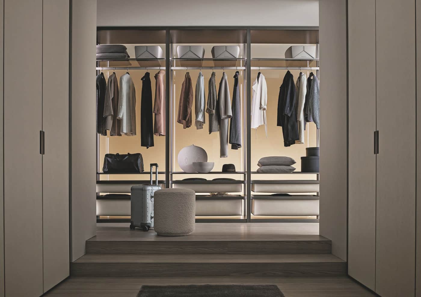 The modular wardrobe according to Rimadesio
